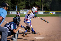 Vikings Catcher Abby Howard started the hit rally with a solo bl