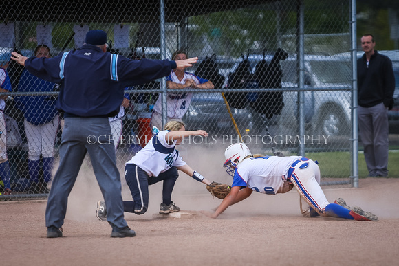 Rasmussen sliding into third for a triple